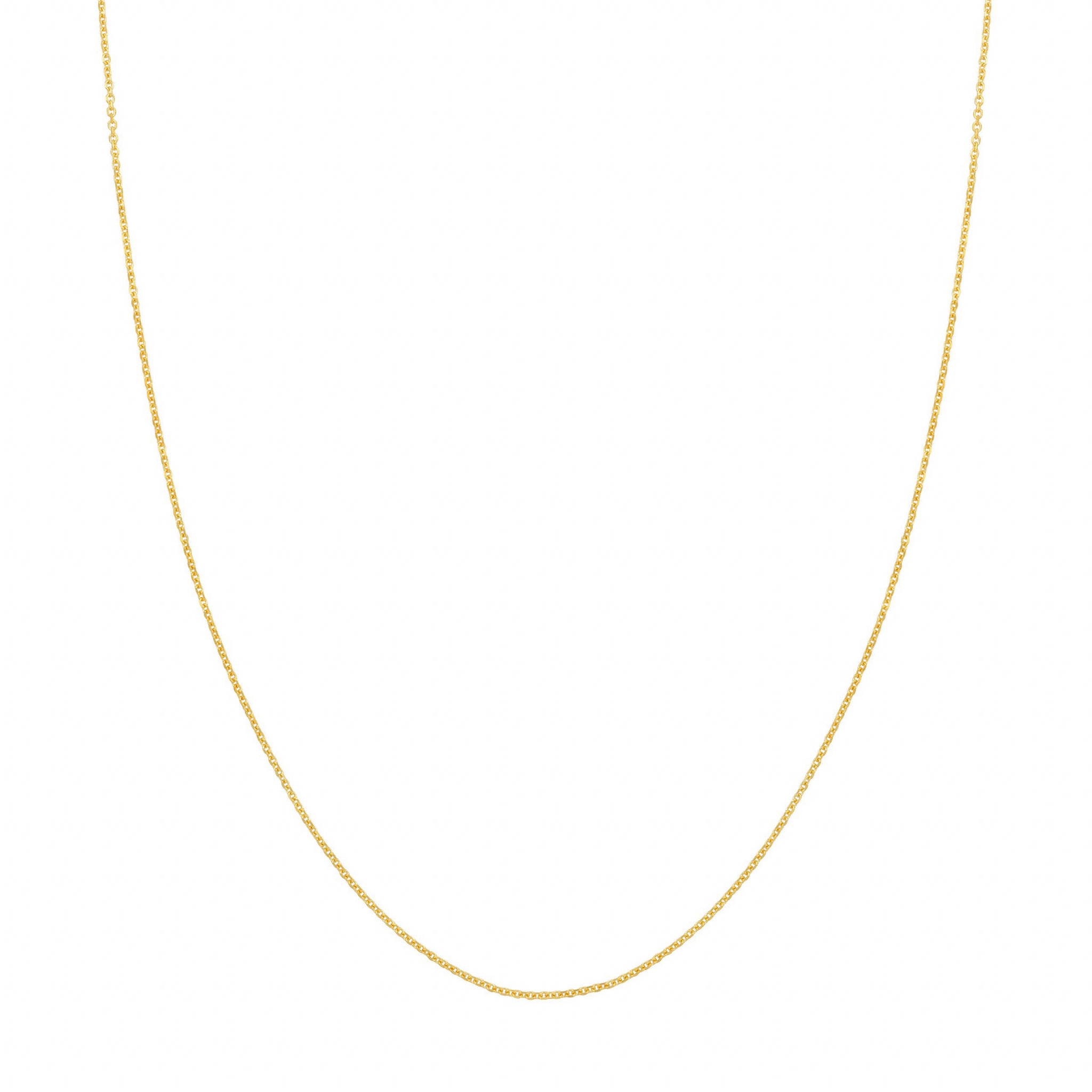 Cable Chain Necklace in 14K Gold (1.05mm)