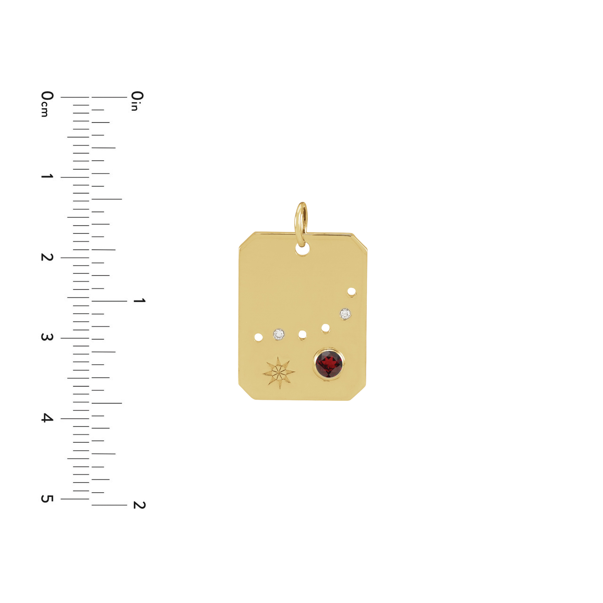 Capricorn Zodiac Garnet Constellation Pendant Necklace