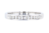 Channel Set Round Diamond Wedding Ring in 14k White Gold