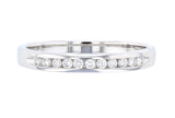 Channel Set Round Diamond Wedding Ring in 14k White Gold