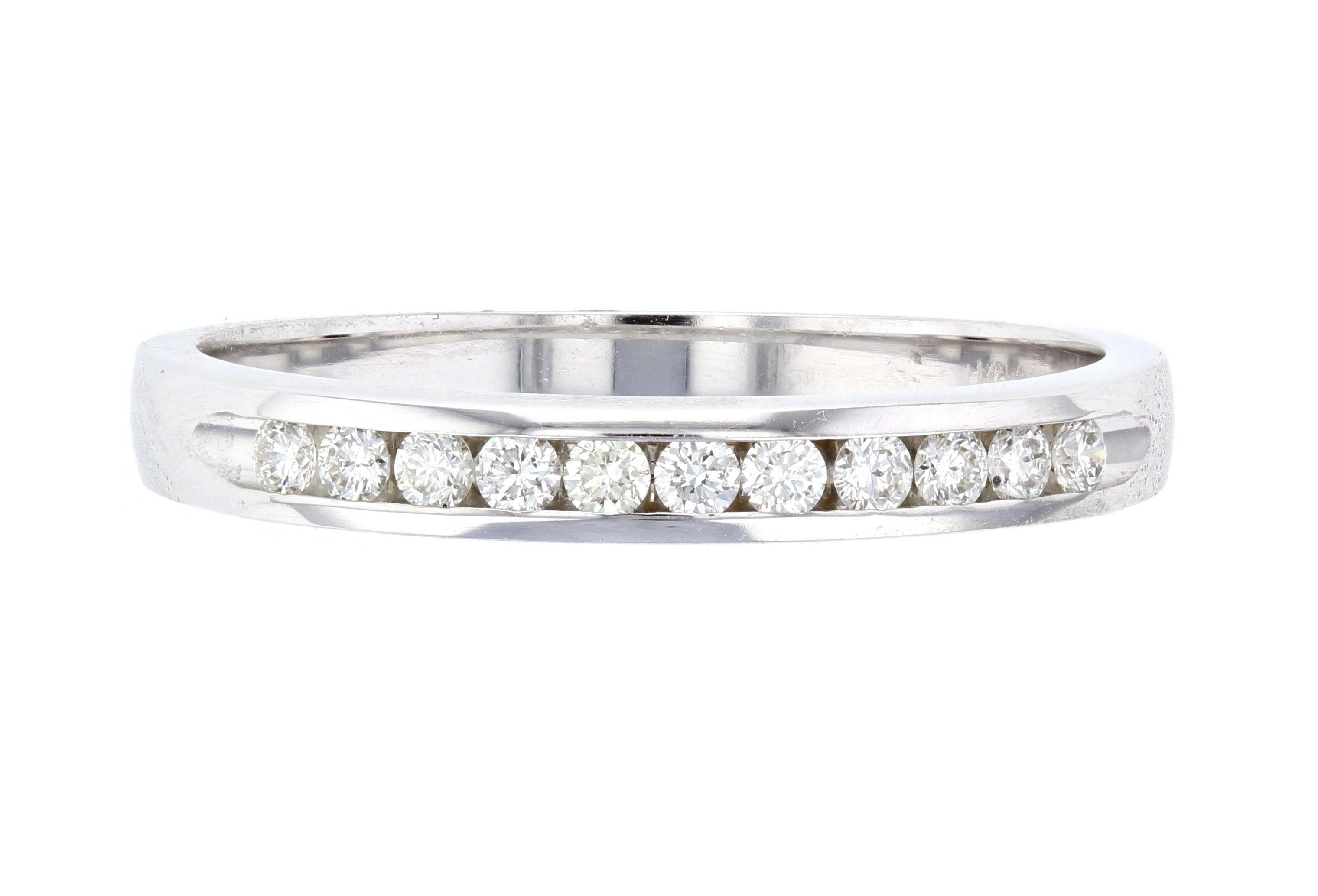 Elegant 14K gold diamond eternity band with round brilliant stones, timeless fine jewelry for everyday wear