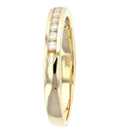Channel Set Round Diamond Wedding Ring in 14k Yellow Gold