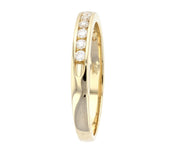 Channel Set Round Diamond Wedding Ring in 14k Yellow Gold