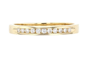 Channel Set Round Diamond Wedding Ring in 14k Yellow Gold