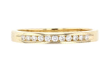 Channel Set Round Diamond Wedding Ring in 14k Yellow Gold
