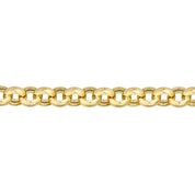 14K gold chain necklace with bold, polished links for everyday wear