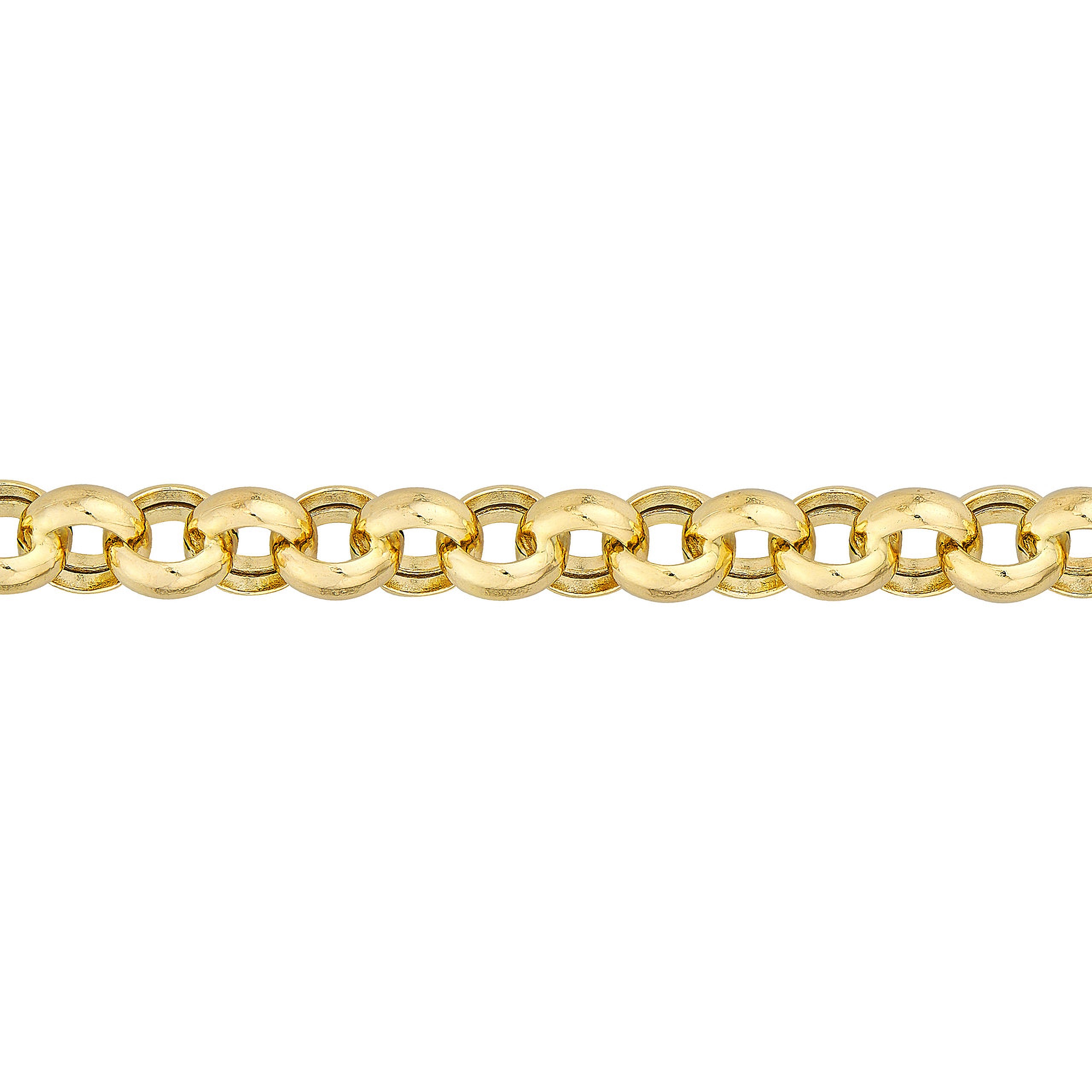 14K gold chain necklace with bold, polished links for everyday wear