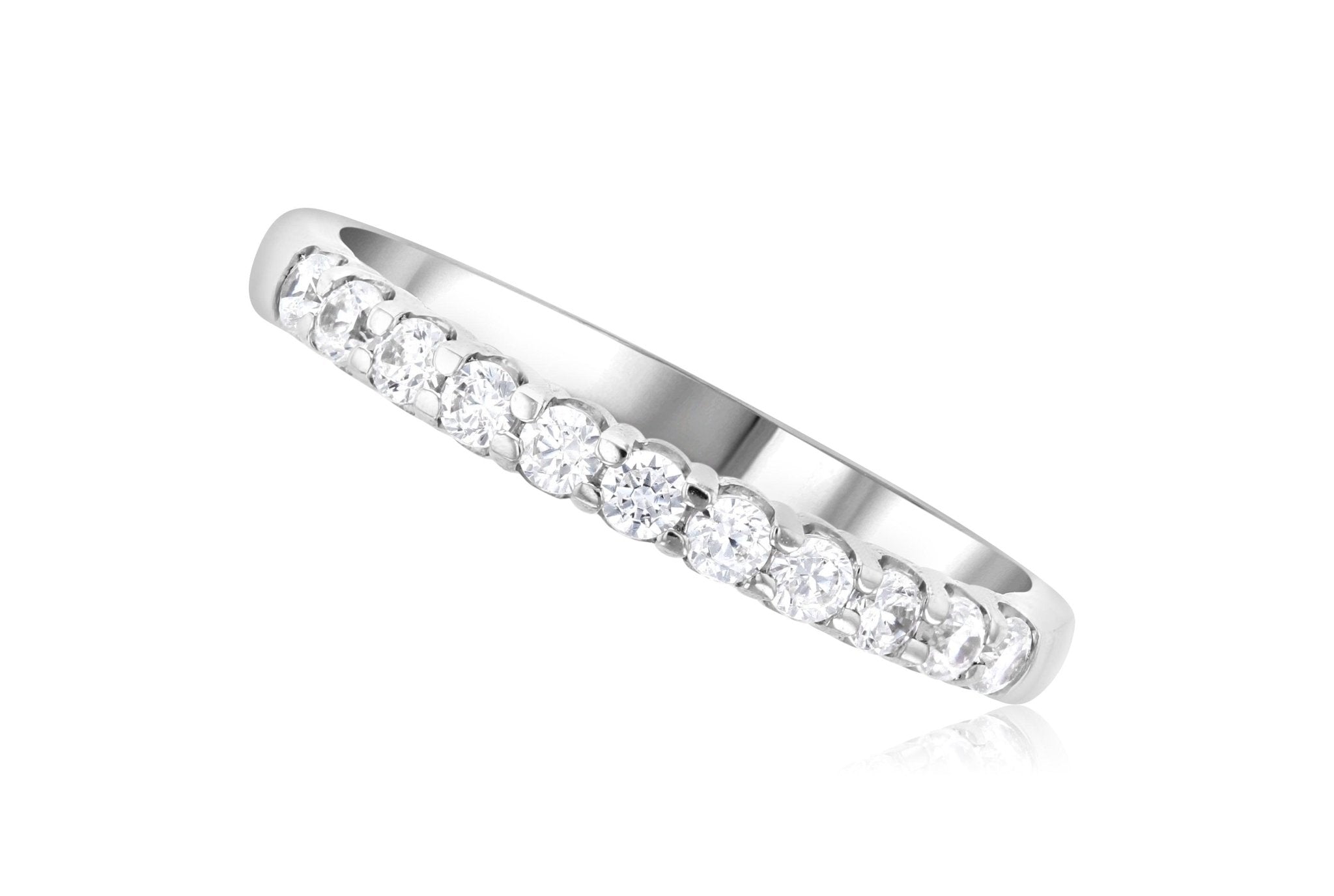 Classic Diamond Wedding Ring in 14k White Gold