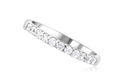14K gold diamond eternity band with round brilliant stones, timeless fine jewelry for everyday wear