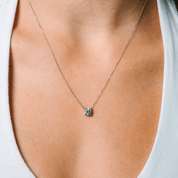 Classic Lab Grown Round Diamond Solitaire Necklace (1 ct.)