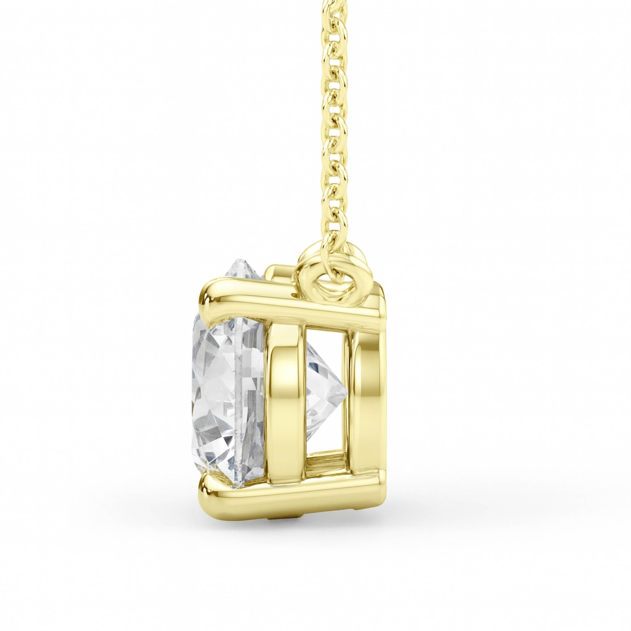 Classic Lab Grown Round Diamond Solitaire Necklace (1 ct.)