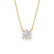 Classic Lab Grown Round Diamond Solitaire Necklace (1 ct.)