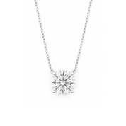 Classic Lab Grown Round Diamond Solitaire Necklace (1 ct.)