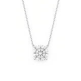 Classic Lab Grown Round Diamond Solitaire Necklace (1 ct.)