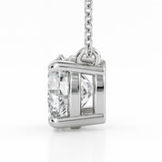 Elegant 14K gold necklace with emerald-cut diamond pendant, timeless fine jewelry for everyday wear