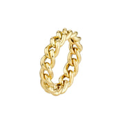 14K gold chain link ring, timeless fine jewelry for everyday wear