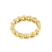 14K gold chain link ring, timeless fine jewelry for everyday wear