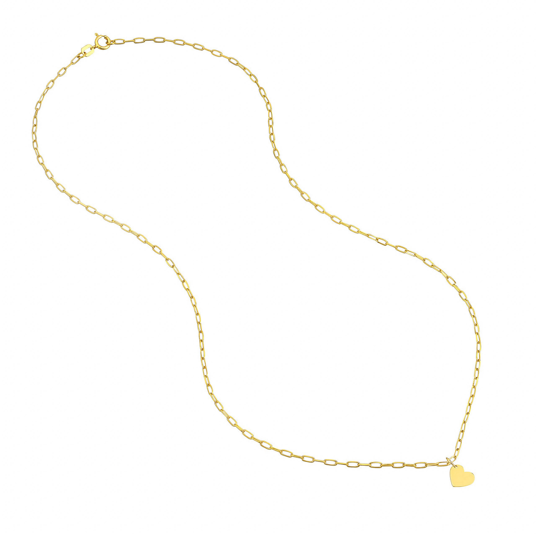 Dangle Heart Paperclip Necklace