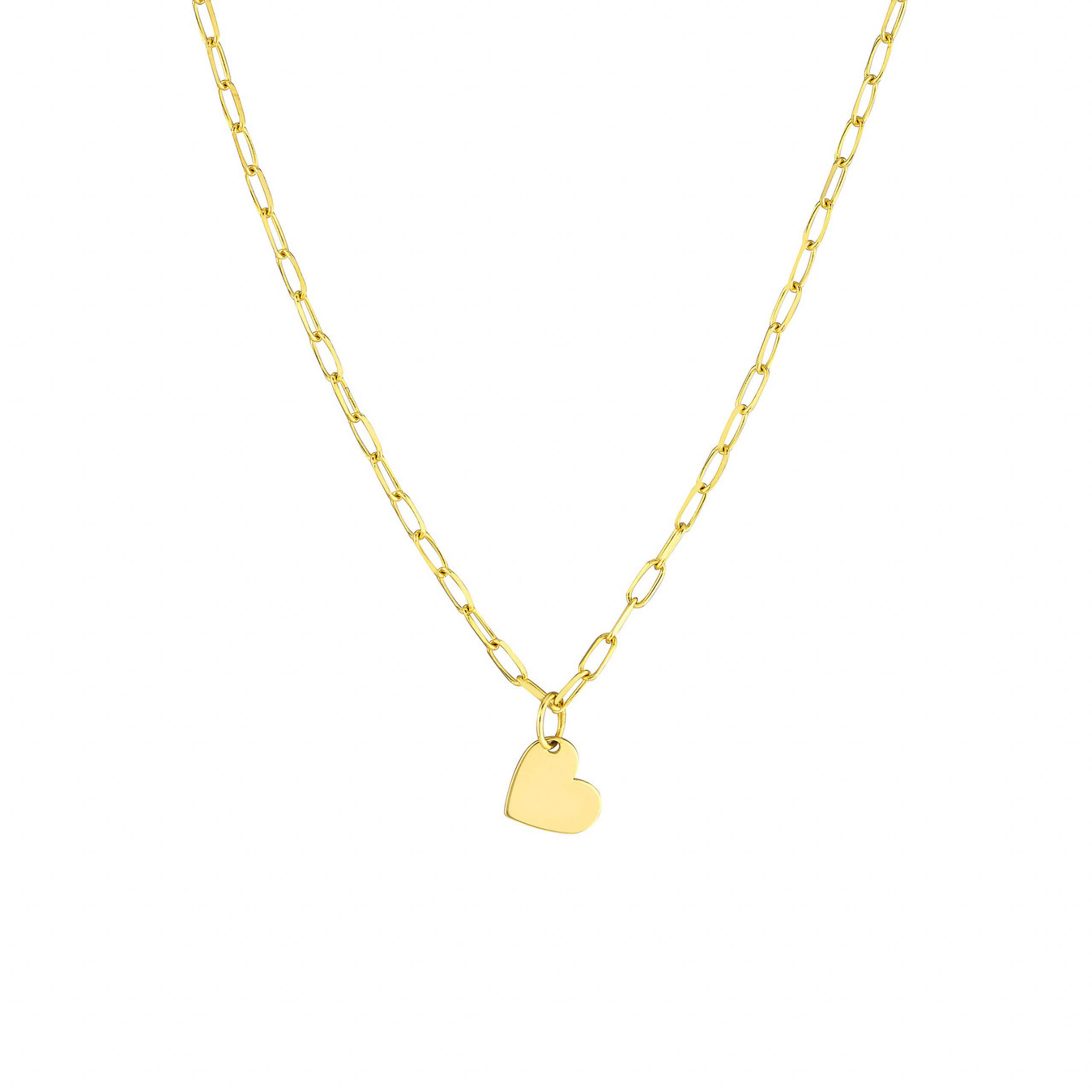 Dangle Heart Paperclip Necklace