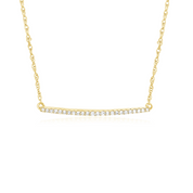 Diamond Bar Necklace in 14k Yellow Gold - Iris + Mill