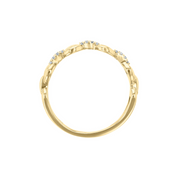 14K gold diamond band with textured twist design, timeless fine jewelry for everyday wear