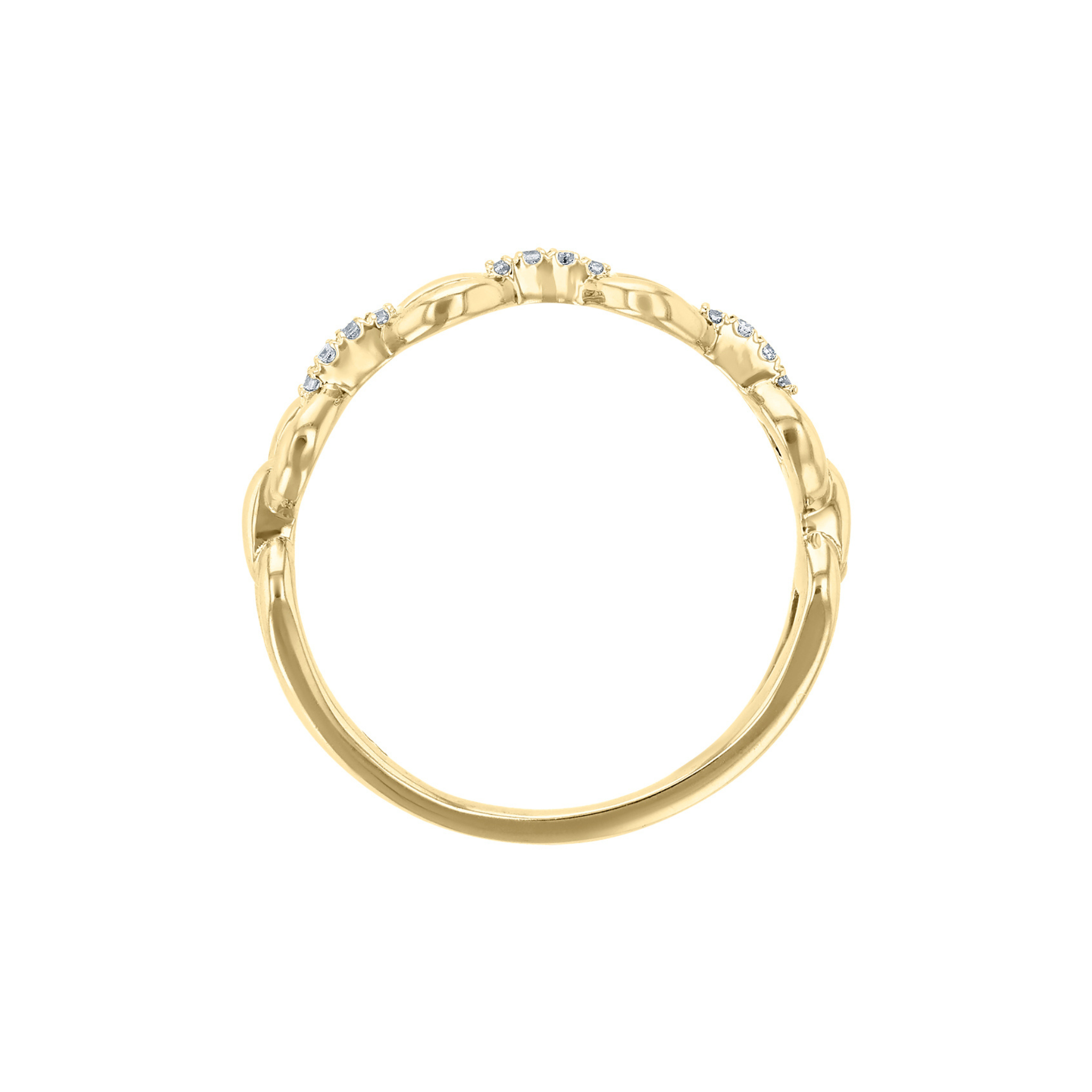 14K gold diamond band with textured twist design, timeless fine jewelry for everyday wear