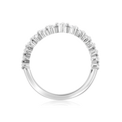 Elegant 14K gold diamond eternity band with channel-set stones, perfect for everyday wear or stacking.