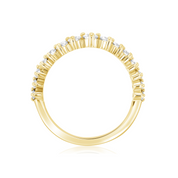 14K gold diamond eternity band with channel-set stones, timeless fine jewelry for everyday wear