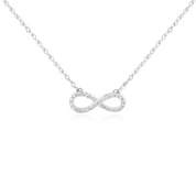 Diamond infinity necklace in 14K gold, timeless fine jewelry for everyday wear