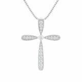 Diamond Milgrain Cross Necklace