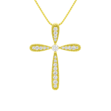 Diamond Milgrain Cross Necklace