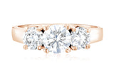 Diamond Three-Stone Engagement Ring in 14k Rose Gold (1.50 ct. tw.)