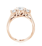 Diamond Three-Stone Engagement Ring in 14k Rose Gold (1.50 ct. tw.)