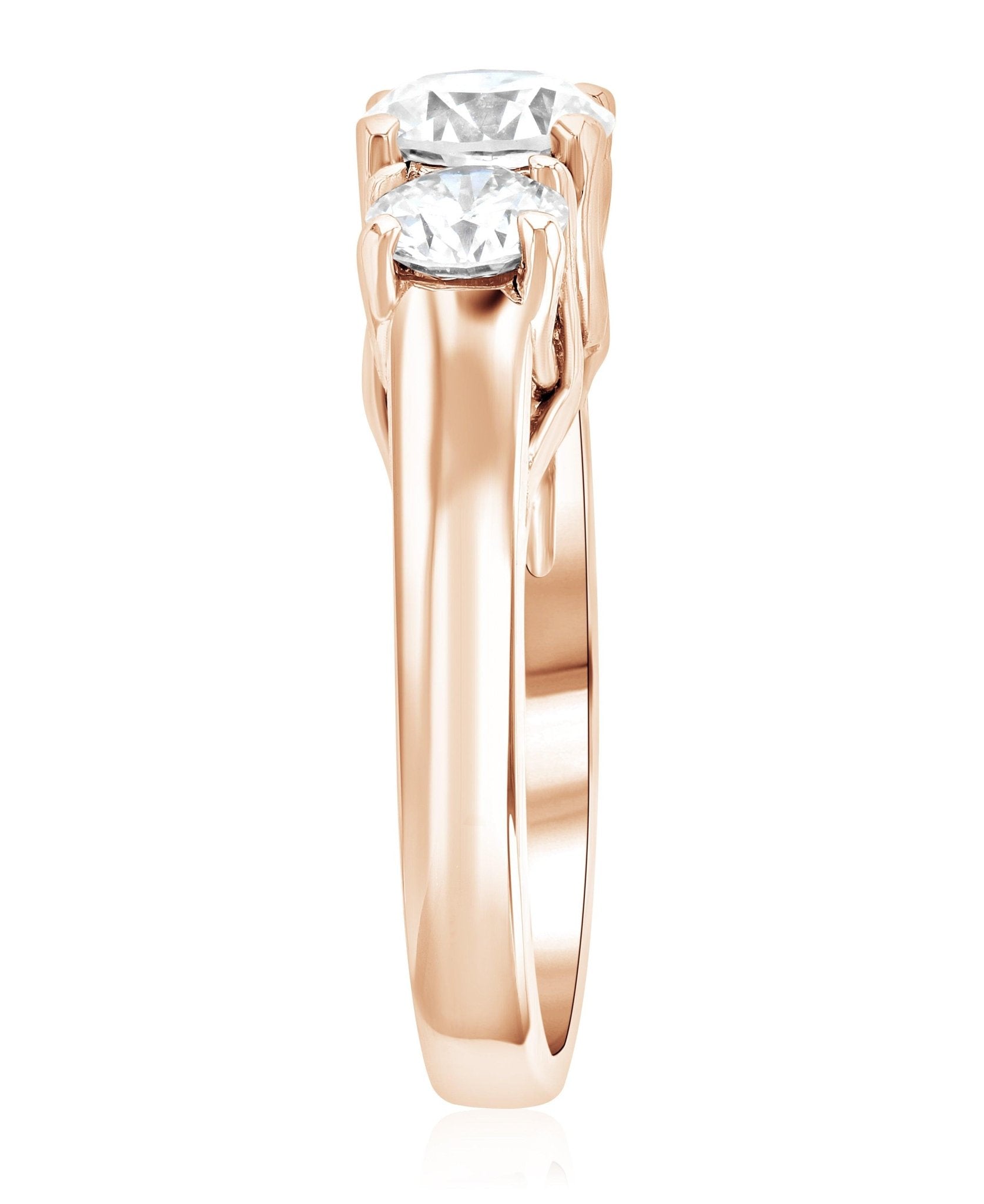 Diamond Three-Stone Engagement Ring in 14k Rose Gold (1.50 ct. tw.)
