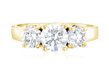 Diamond Three-Stone Engagement Ring in 14k Yellow Gold (1.50 ct. tw.)