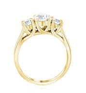 Diamond Three-Stone Engagement Ring in 14k Yellow Gold (1.50 ct. tw.)