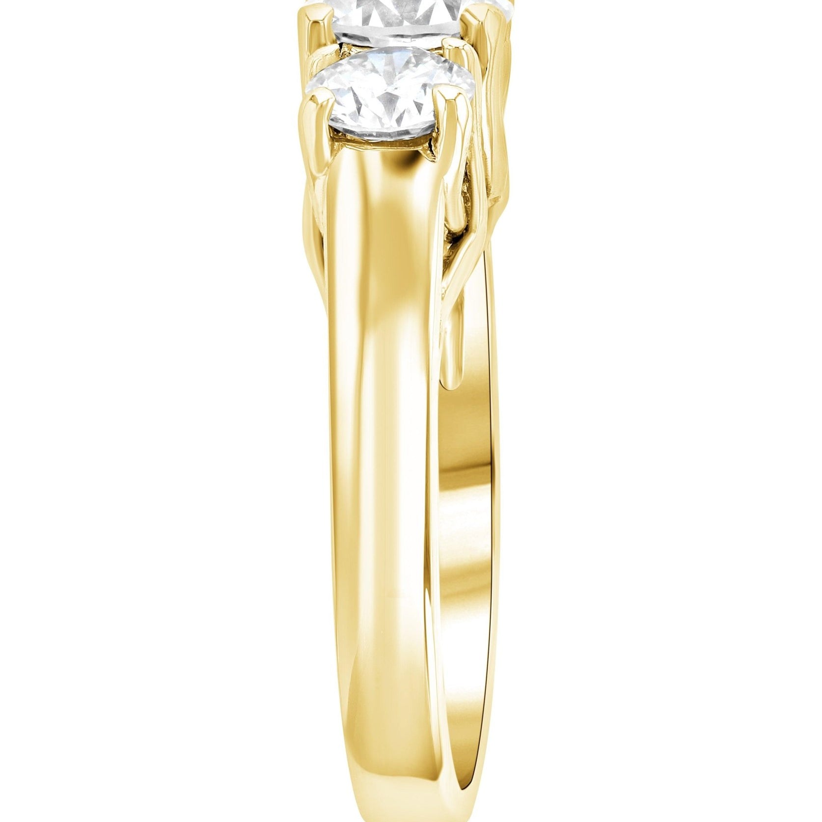 Diamond Three-Stone Engagement Ring in 14k Yellow Gold (1.50 ct. tw.)