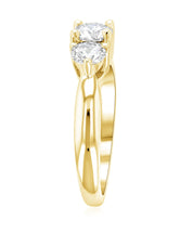 Diamond Three-Stone Shared Prong Engagement Ring in 14k Yellow Gold (1 ct. tw.)