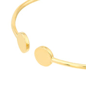14K gold bangle with minimalist disc details, fine jewelry for everyday wear