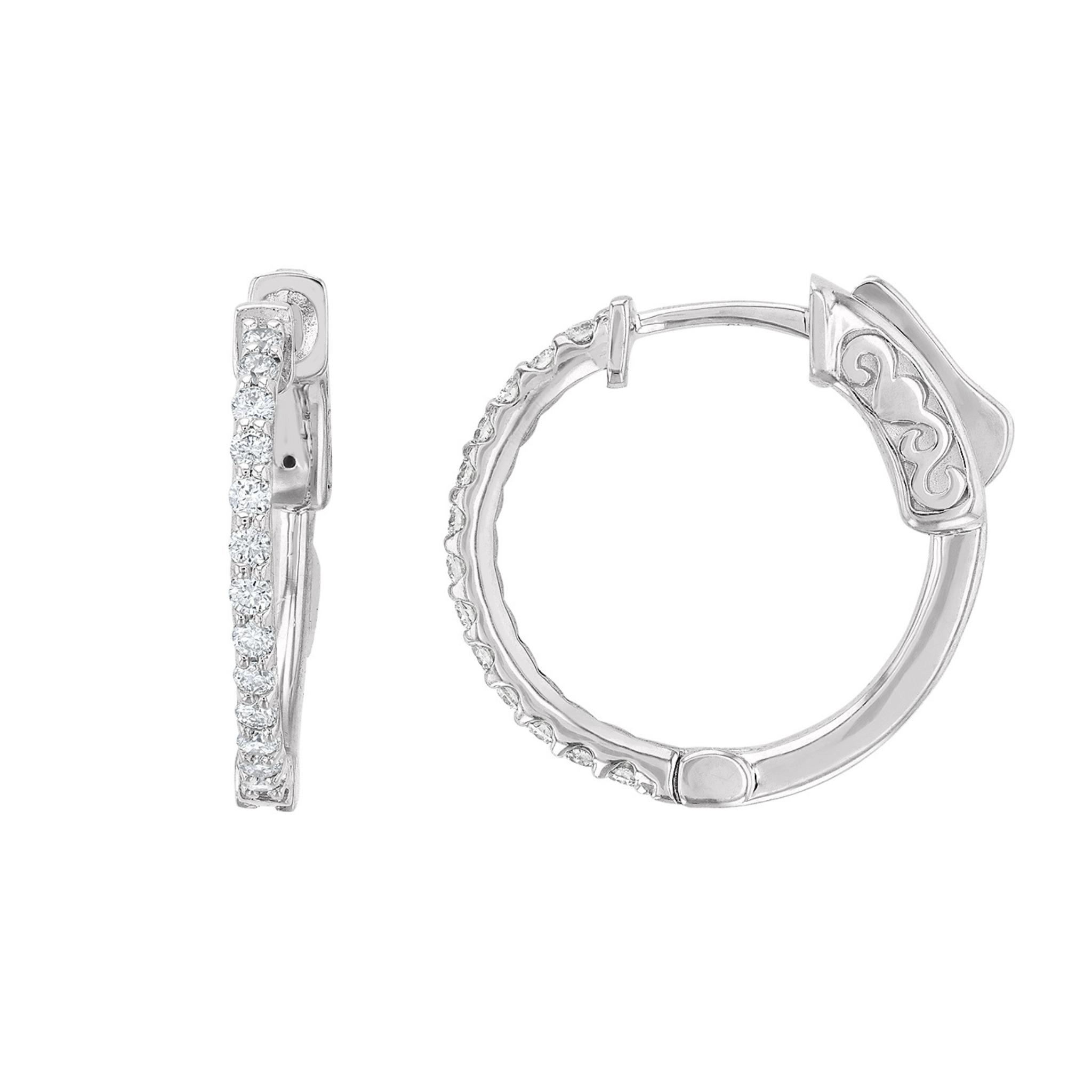 Pavé Diamond Small Hoop Earrings