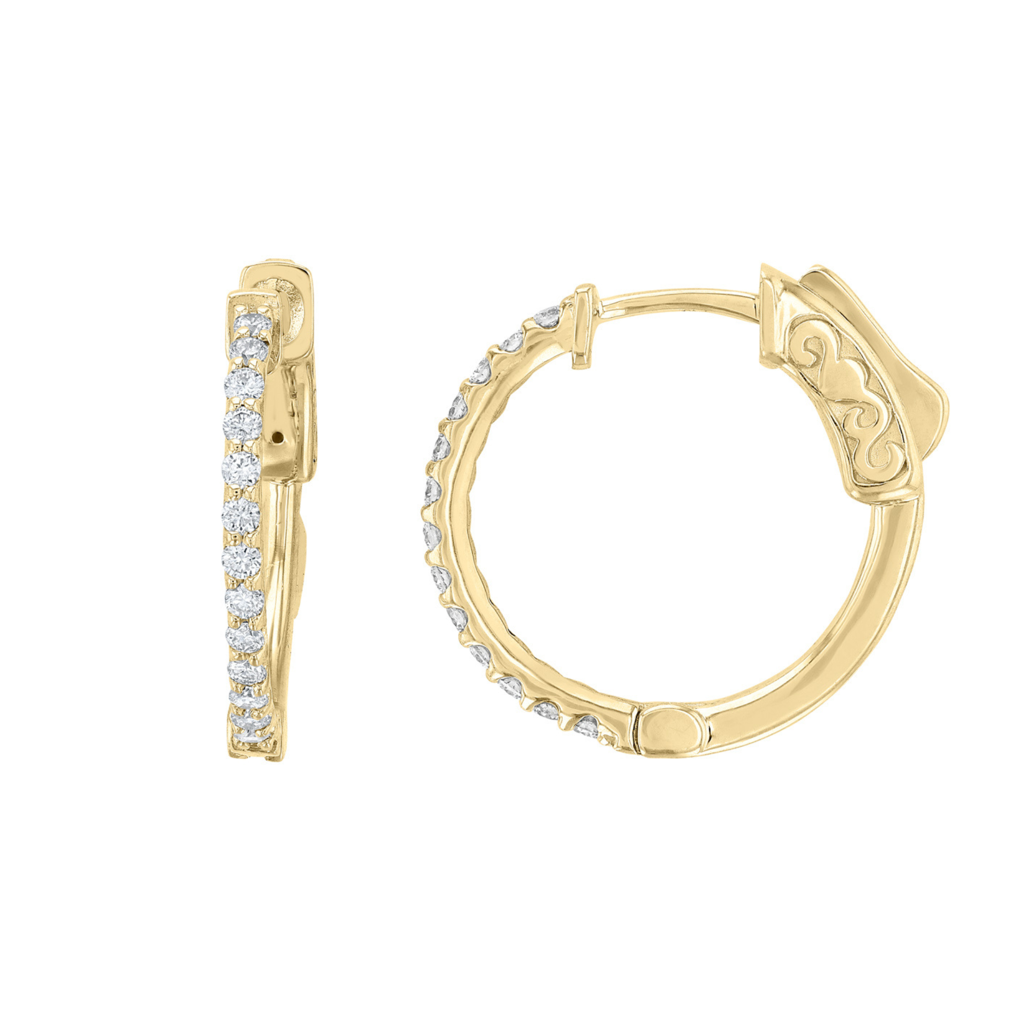 Pavé Diamond Small Hoop Earrings