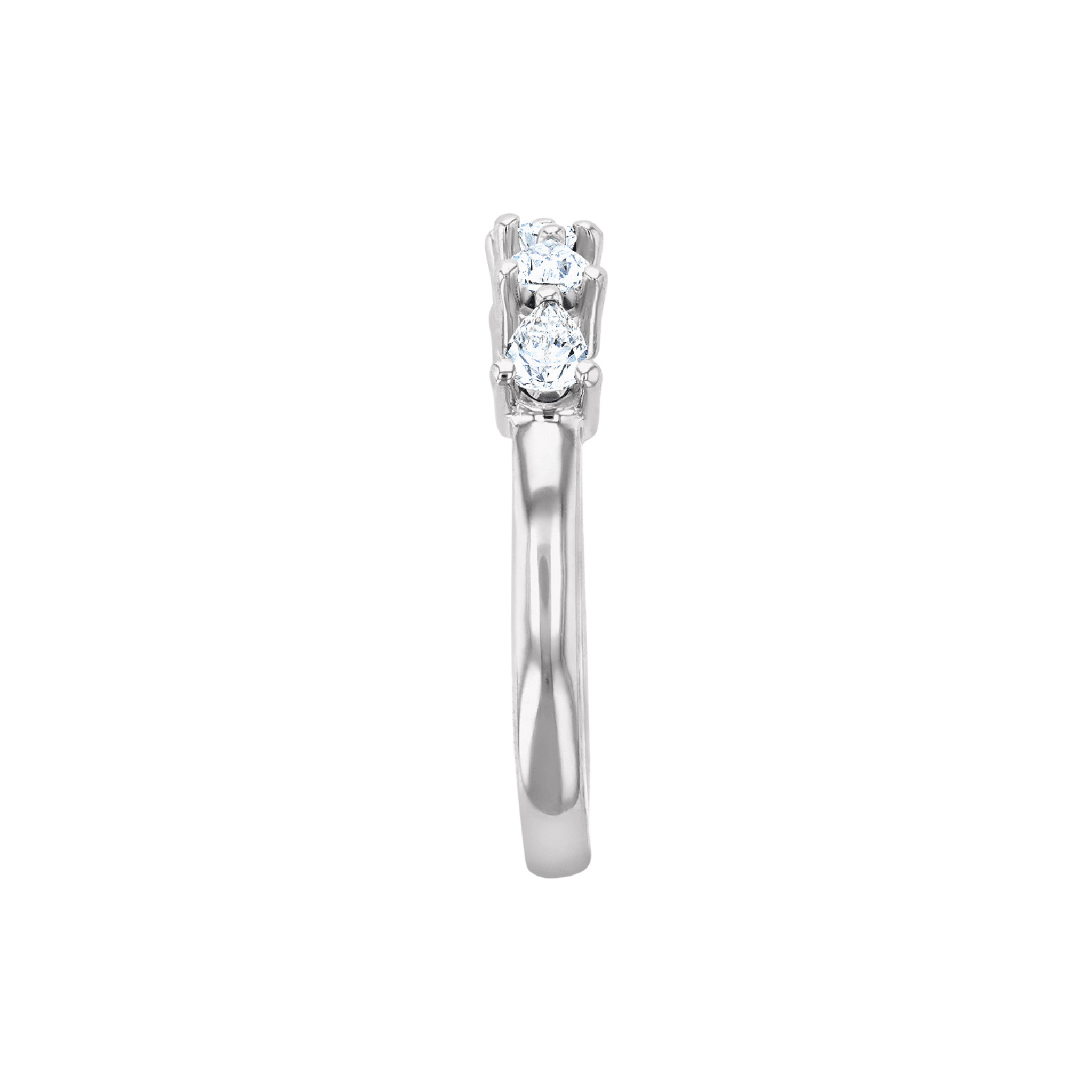 East West Five Stone Pear Diamond Ring
