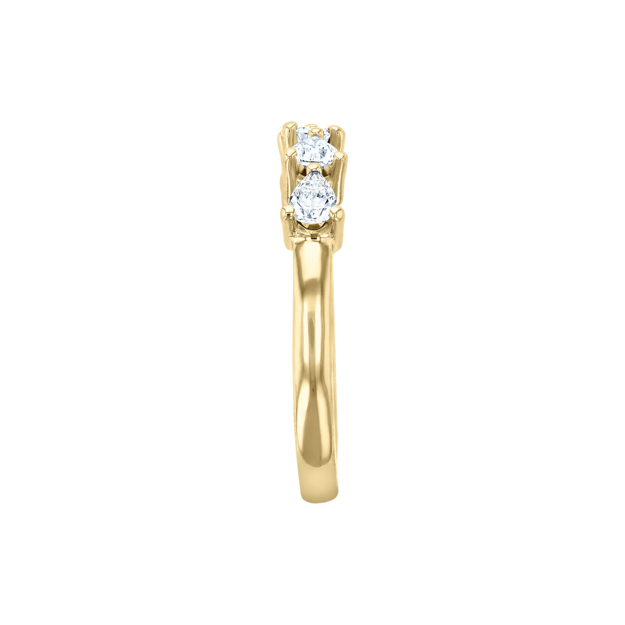 East West Five Stone Pear Diamond Ring