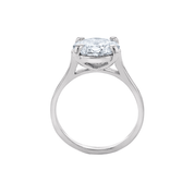 East West Lab Grown Oval Solitaire Diamond Ring