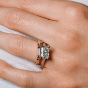 East West Solitaire Baguette Diamond Ring