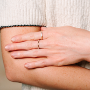 East West Solitaire Baguette Diamond Ring