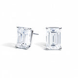 Emerald Cut Lab Grown Diamond Stud Earrings