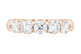 Five-Stone Diamond Wedding Ring in 14k Rose Gold (1.50 ct. tw.)
