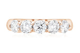 Five-Stone Diamond Wedding Ring in 14k Rose Gold (1.50 ct. tw.)