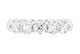 Five-Stone Diamond Wedding Ring in 14k White Gold (1.50 ct. tw.)